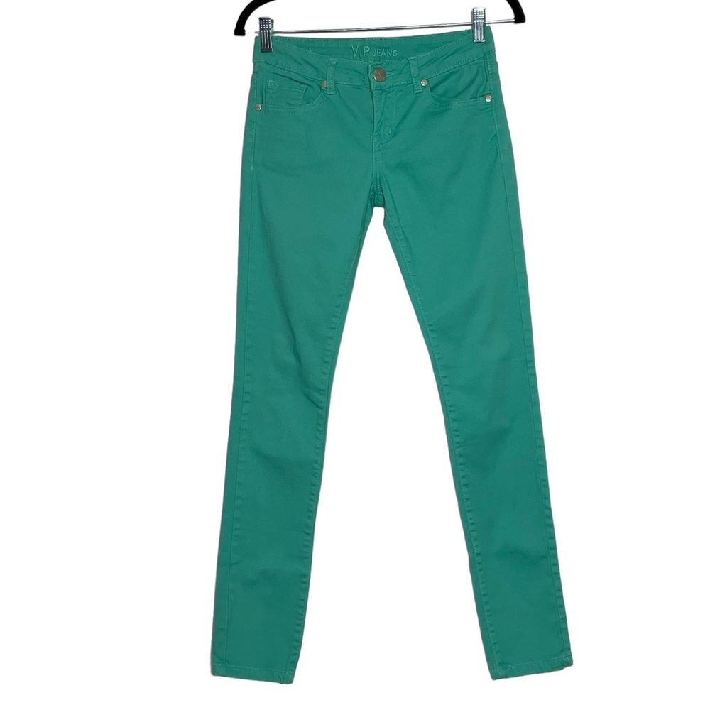 V.I.P. Jeans Girls' Super Stretch Skinny Jeans Color: mint Size 3/4